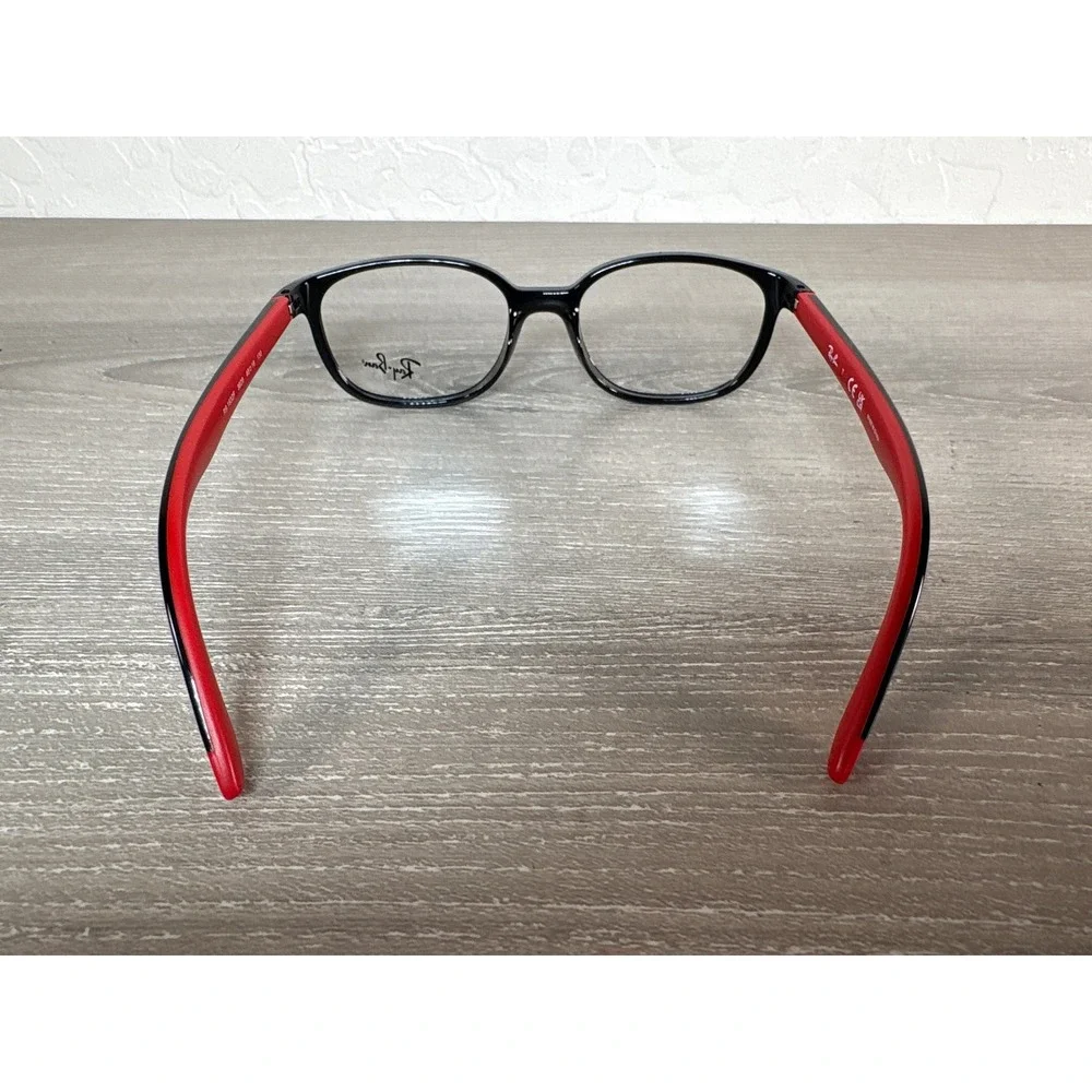 Ray-Ban Junior RY1632F 3928‎ Black Rubber Red Rectangle Eyeglasses Frames 48mm